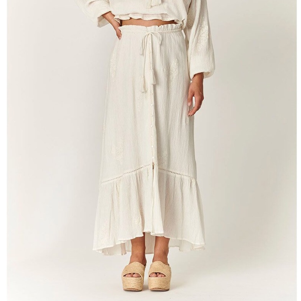 Arnhem Stevie Midi Skirt in Vanilla